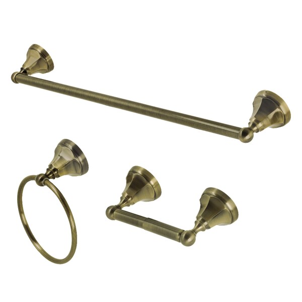 BAK4181148AB Metropolitan 3-Piece Towel Bar Accessory Set, Brass